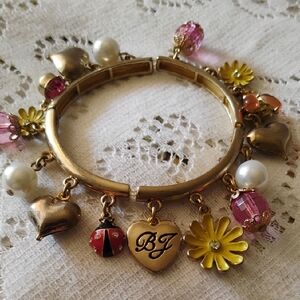 Vintage Betsy Johnson Nature Charm Jimgle Sound Bracelet